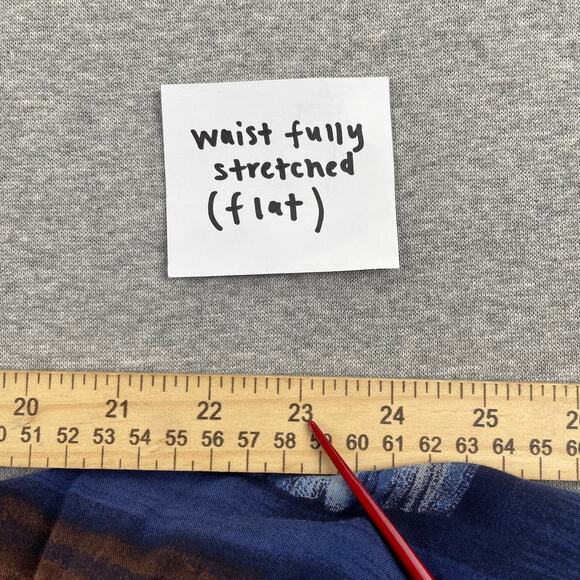 Vintage Y2K 90s Sag Harbor Maxi Skirt Large Blue Brown Geometric Funky Abstract - Picture 15 of 16